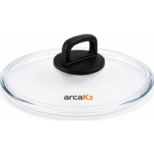 Arcak2 Granit ve Çelik 22 cm   Cam Kapak ve Kulpla Beraber