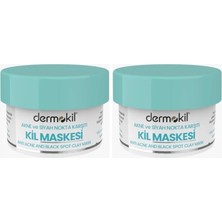 Akne ve Siyah Nokta Karşıtı Kil Maskesi 50 ml 2li Paket