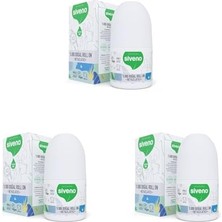 SIVENO%100 Doğal Roll On Beyazlatıcı Etkili Deodorant Ter Kokusu Önleyici Bitkisel Lekesiz Vegan 50 ml (3 Paketi)