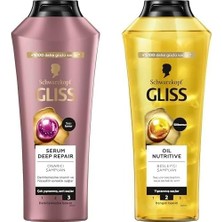 Gliss Şampuan Seti (Serum Deep Repair ve Oil Nutritive, 2 x 400 Ml)