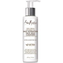 SHEAMOISTURE%100 Virgin Hindistan Cevizi Yağı Günlük Hidrasyon Yüz Sütü Temizleyici | 4 Fl.oz.