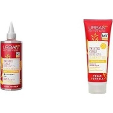 Twisted Curls Hibiscus & Shea Butter Kıvırcık ve Dalgalı Saçlara Özel Miselar Şampuan Sülfatsız 340 Ml- Vegan x Saç Bakım Kremi Sülfatsız 250 Ml- Vegan