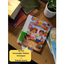 Nostaljik Lezzetler Karne Hediyesi 10 Set Nostaljik Mühür (Istampa) ve Tebrik Kartı