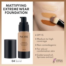 Cosmetics Mattifying Extreme Wear 04 Sand Mat Bitişli Spf 15 Kapatıcı Fondöten