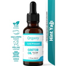 Organy Soğuk Sıkım Hint Yağı %100 Doğal Saç Derisi ve Cilt Bakım Yağı Castor Oil 50 ml