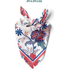 Barok Çiçekleri Desen 70*70CM Bandana/fular