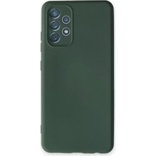 Dukkanıum Newface Samsung Galaxy A13 4g Kılıf Nano Içi Kadife Silikon - Koyu Yeşil