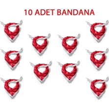 10'lu Paket K.atatürk Imza Desen Bandana/fular