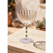 The Mia Ayaklı Cam Dondurma Kasesi Mor Yeşil 280 ml