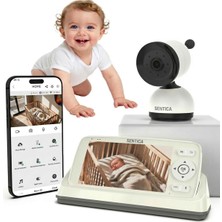 Nanny Sentıca Akıllı Bebek Kamerası Wi-Fi, 2mp, 5" Telsiz Monitörlü, Mobil Takip, Ağlama Algılama, 360° Gece Görüş, Iki Yönlü Görüşme, Ninni , Bulut/sd Kart Depolama