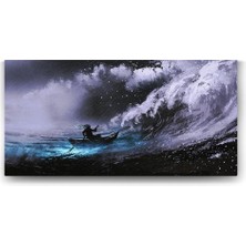 Hırçın Denizde Sihirli Tekne Tablosu - 160X80CM