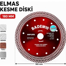 Badem10 Kuru Islak Elmas Testere Kesme Diski 180X22.23 mm Granit Mermer Beton Fayans Seramik Kesici Disk