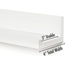 35,6 cm Asılı Raf Seti, 3'lü Beyaz, Kompozit Ahşap, Duvara Monte Edilmiş Saklama Rafları, Yatak Odası, Oturma Odası, Banyo, Mutfak, Ofis ve Daha Fazlası Için, 14 Inç (3 Adet)