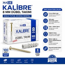 Made Kalibre Dübel Takımı 8mm 100ADET