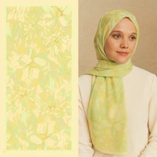Flower Desen Fransız Ipeği Şal 70X180CM
