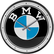 -Art Retro Duvar Saati Bmw Logosu – Araç Aksesuarları Hayranları Için Hediye Fikri Büyük Mutfak Saati, Tasarım, Dekorasyon Için 31 cm