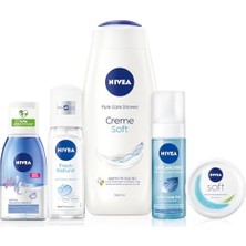 Creme Soft Kremsi Dokunuş Duş Jeli 500 ml + Çift Fazlı Göz Makyaj Temizleyici 125 ml + Sprey Deodorant Fresh Natural 75ML +Nemlendirici Bakım Kremi 100 ml + Yüz Yıkama Köpüğü Canlandırıcı 150 ml