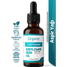 Organy Soğuk Sıkım Aspir Yağı %100 Doğal Nemlendirici Cilt ve Besleyici Saç Bakım Yağı Safflower Oil 50 ml