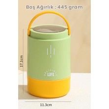 900 ml Sızdırmaz 3 Kaseli Paslanmaz Çelik Kaşıklı Bento Lunch Box Yeni Nesil Sefer Tası -FFLBO1266