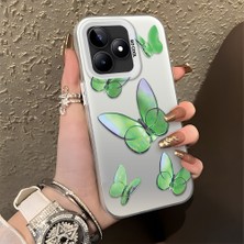 Ucuc Realme Note 50 Uyumlu Sert Akrilik Arka Silikon Kenar Lens Koruma Şık Baskı Kılıf