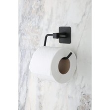 Banyo Yapışkanlı Siyah Kare Açık Tuvalet Kağıtlığı Wc Kağıtlık Tuvalet Kağıdı Askısı