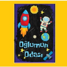 Minik Dükkan Ahsap Poster Oğlumun Odası Astronot
