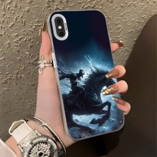 Ucuc iPhone X/xs Uyumlu Sert Akrilik Arka Silikon Kenar Lens Koruma Şık Baskı Kılıf