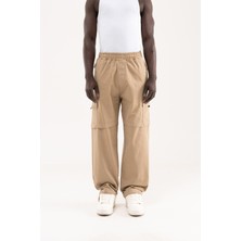Machinist Erkek Baggy Kargo Pantolon Bej