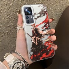 Ucuc Xiaomi Mi 12T/12T Pro Uyumlu Sert Akrilik Arka Silikon Kenar Lens Koruma Şık Baskı Kılıf