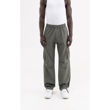 Machinist Erkek Cepli Kargo Baggy Jean Pantolon Haki