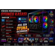 Daryun DYX99 İ3-10100F 16GB Ddr4 Ram 256GB SSD RX580 8 GB Ekran Kartı Oyuncu Masaüstü Bilgisayar