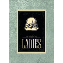 Minik Dükkan Wc Ladies Tabela Retro Vintage Ahşap Poster