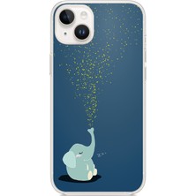Le Balvo Iphone 14 Plus Uyumlu Uyuyan Fil Baskılı Silikon Kılıf