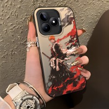 Ucuc Realme Note 50 Uyumlu Sert Akrilik Arka Silikon Kenar Lens Koruma Şık Baskı Kılıf
