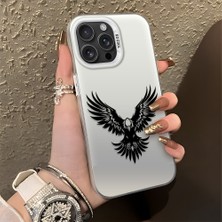 Ucuc iPhone 16 Pro Max Uyumlu Sert Akrilik Arka Silikon Kenar Lens Koruma Şık Baskı Kılıf