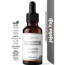Organy Soğuk Sıkım Jojoba Yağı %100 Doğal Gözenek Tıkamayan Cilt ve Saç Bakım Yağı Jojoba Oil 50 ml