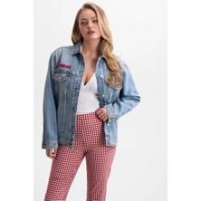 Guess Marilyn Monroe Koleksiyon Kadın Kot Ceket W6YN16D2314-4RM1