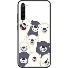 Le Balvo Redmi Note 8 Uyumlu Gülen Kutup Ayıları Baskılı Silikon Kılıf