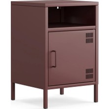 Furni 24 Pera Komodin Açık Raflı 41,5 x 40 x 64,50 cm - Ral 3005 Mürdüm