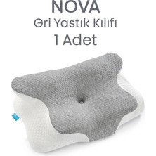 Softlife Nova Yastık Kılıfı 1 Adet Gri Beyaz 62X42X13/10CM