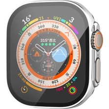 Aslanoğlu Store Newface Apple Watch Ultra 49MM Legend Camlı Kasa Ekran Koruyucu - Gümüş