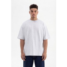 Machinist Erkek Basic Super Pamuklu Oversize Tişört Karmelanj