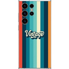 Le Balvo Samsung Galaxy S23 Ultra Uyumlu Vintage Baskılı Silikon Kılıf