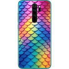 Le Balvo Redmi Note 8 Pro Uyumlu Gökkuşağı Renkleri Baskılı Silikon Kılıf