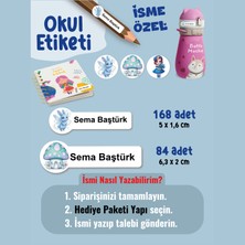 Yunus Copy Okul Etiketi Kalem Defter Etiketi Maviş Dünyam Özel Isim Yazılabilen Etiket - 252ADET