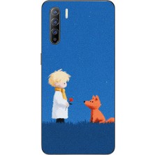 Le Balvo Oppo Reno 3 Uyumlu Sarışın Çocuk ve Köpek Baskılı Silikon Kılıf
