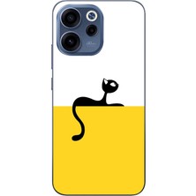 Le Balvo Oppo Reno 15F Uyumlu Dişi Kedi Baskılı Silikon Kılıf