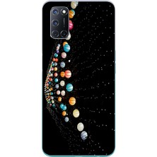 Le Balvo Oppo A52 Uyumlu Gezegenlerin Dansı Baskılı Silikon Kılıf