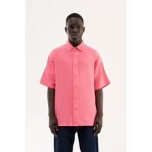 Machinist Erkek Basic Cotton Gömlek Pembe