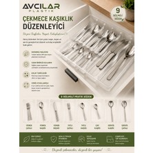 Avcılar Plastik Büyük Boy Çekmece Içi Kaşıklık Düzenleyici Şeffaf